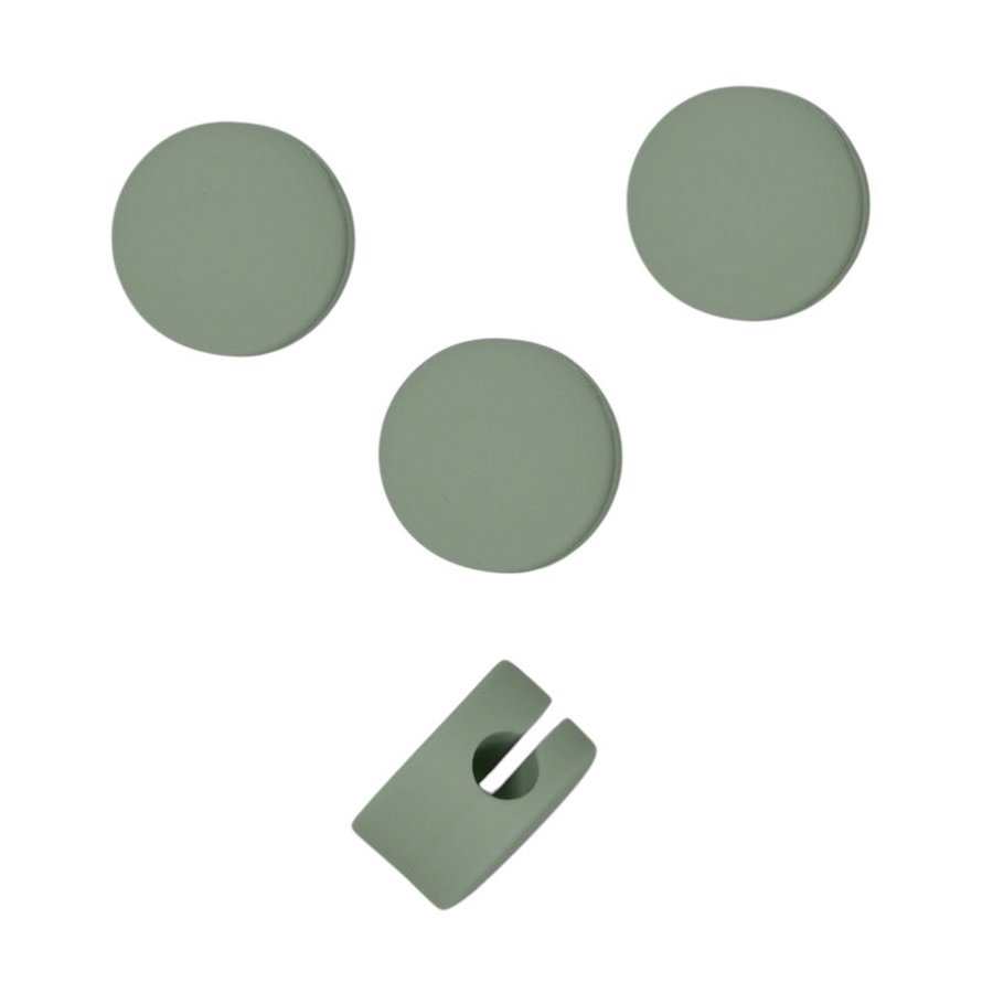 Pedestal Cable Dots, Mossy Green